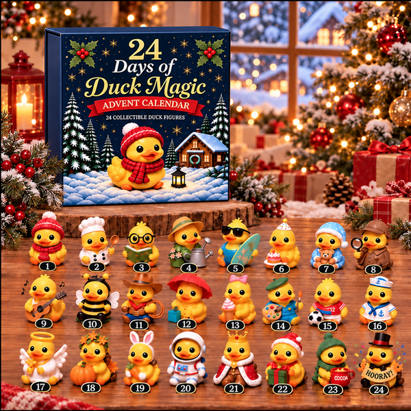 Christmas Duck Magic Advent Calendar – 24 Days of Collectible Duck Figures & Holiday Surprises - Pawesome House