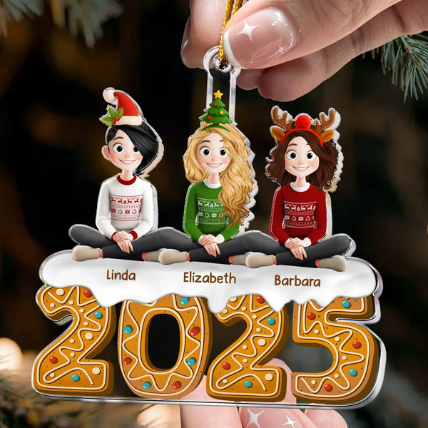 Christmas Gingerbread Friends Together - Christmas Gifts For Friends - Personalized Acrylic Ornament - Pawesome House