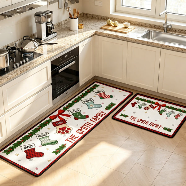 Christmas Together – Personalized Family Runner Rug - Pawesome House
