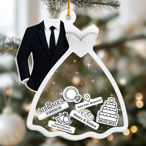 Custom 3 Layers Shaker Ornament - Personalized Anniversary Christmas Wedding Gifts For Husband And Wife, Him And Her - Making Memories Together - Pawesome House
