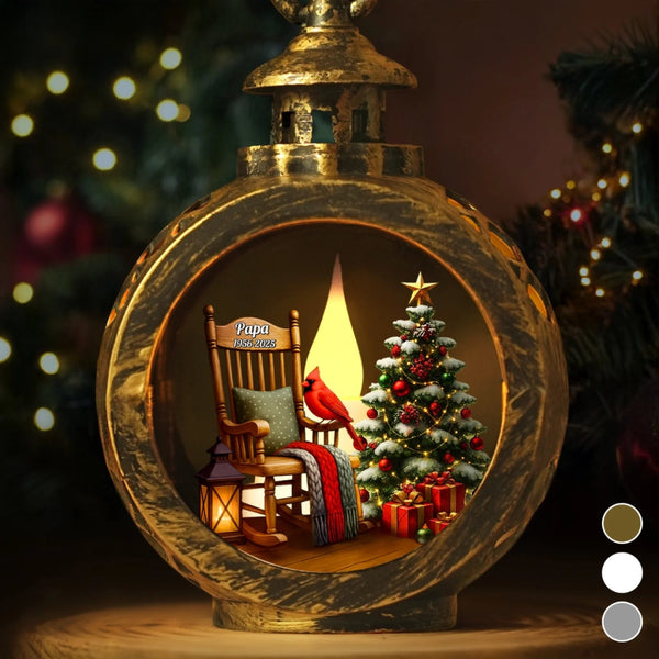 Custom Candlelight Lantern Ornament - Personalized Christmas Memorial Sympathy Gifts For Loss Of Mom, Dad - In Memory Of A Life - Pawesome House