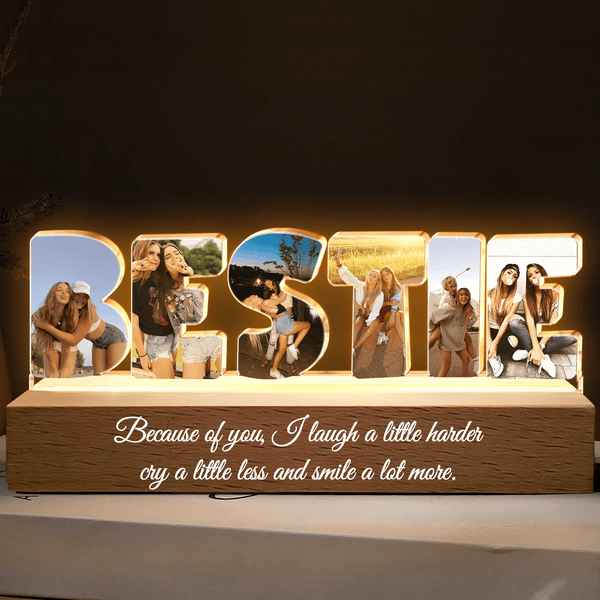 Custom Friendship Photo Collage - Personalized Photo LED Night Light - Pawesome House