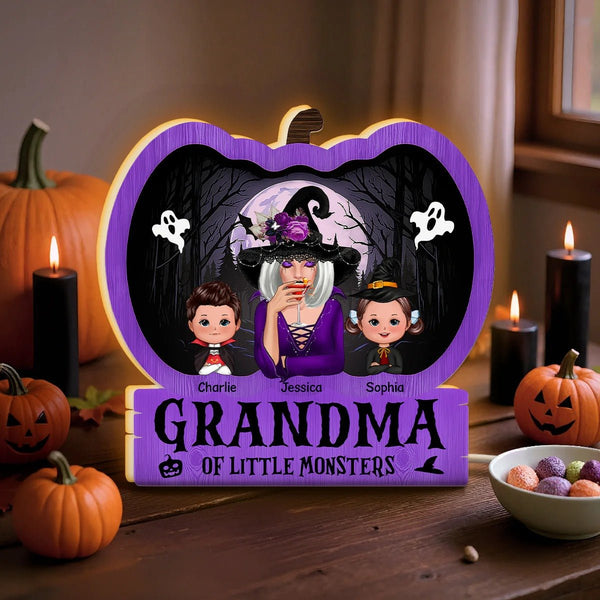 Halloween Grandma Witch Personalized Light Box - Pawesome House