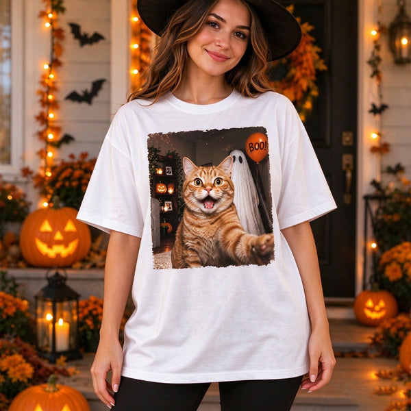 Personalized Pet Photo Halloween Comfort T-Shirt – Funny Dog & Cat Lover Gift - Pawesome House