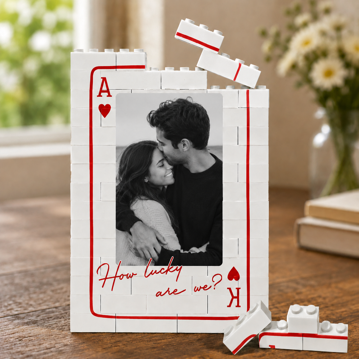 Personalized Photo Rectangle Building Blocks – “King & Queen” Couple Gift – Custom Anniversary Keepsake - 2.8" x 4.7" 商品缩略图