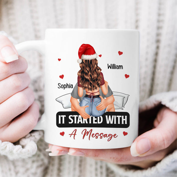 Our Love Is The Spark In Every Kiss - Couple Personalized Custom Mug - Christmas Gift For Husband Wife, Anniversary mg727