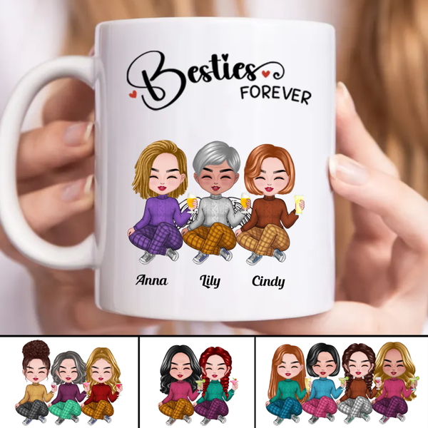 Besties Forever - Tasse personnalisée personnalisée