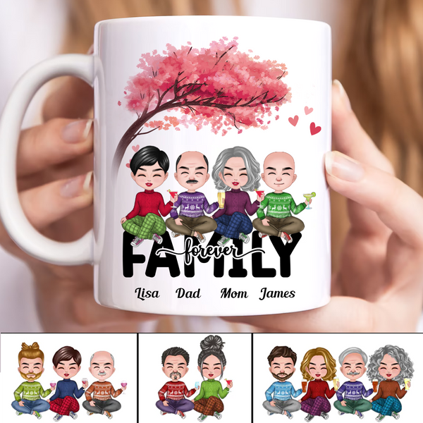 Famille pour toujours - Tasse personnalisée personnalisée