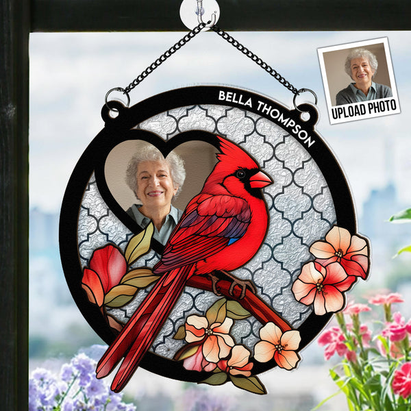 Cardinal I'm By Your Side - Personalized Window Hanging Suncatcher Ornament