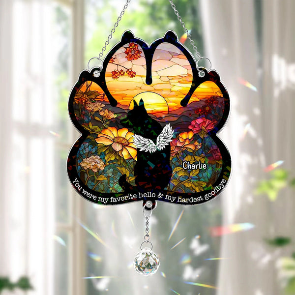 Dog Loss - Personalized Acrylic Suncatcher With Crystal Ball Prism