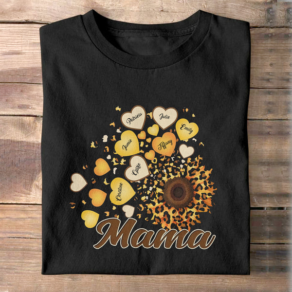 Oma Mama Kinder Sonnenblume - Geschenk für Mutter, Großmutter - Personalisiertes Shirt