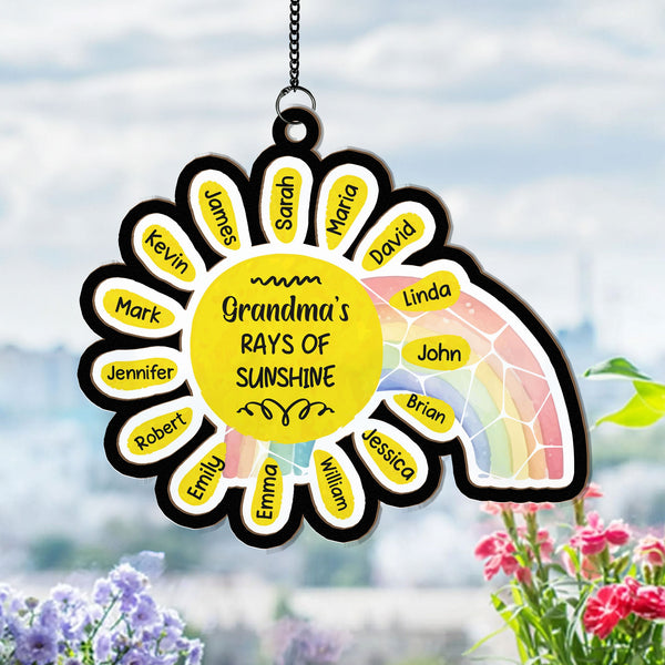 Rayons de soleil de grand-mère - Ornement personnalisé de capteur de soleil suspendu à la fenêtre