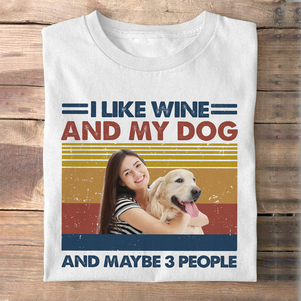 Ich mag Bier und meine Hunde - Geschenk für Tierbesitzer, Tierliebhaber - Personalisiertes individuelles Fotoshirt