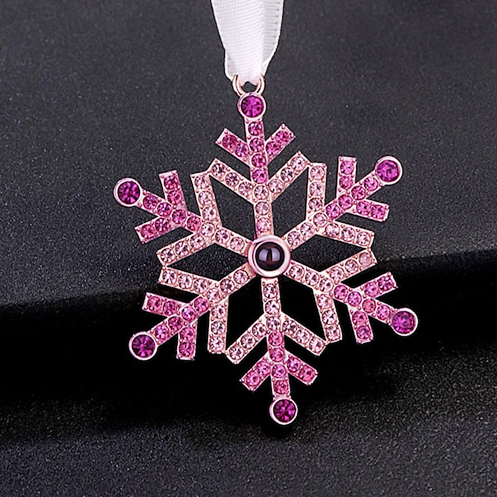 Personalized Snowflake Projection Photo Ornament Custom