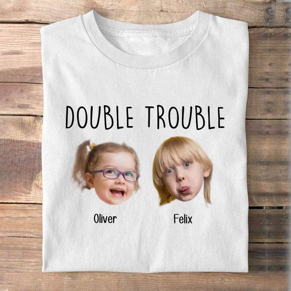 Kid Funny Faces Trouble Maker - Personalized Photo Shirt