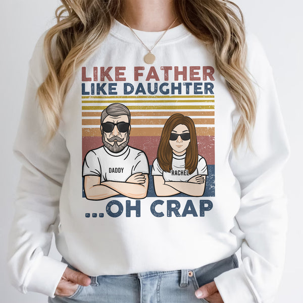 Wie der Vater, so die Tochter - Vatertag, Geburtstagsgeschenk für Papa - Personalisiertes individuelles Shirt