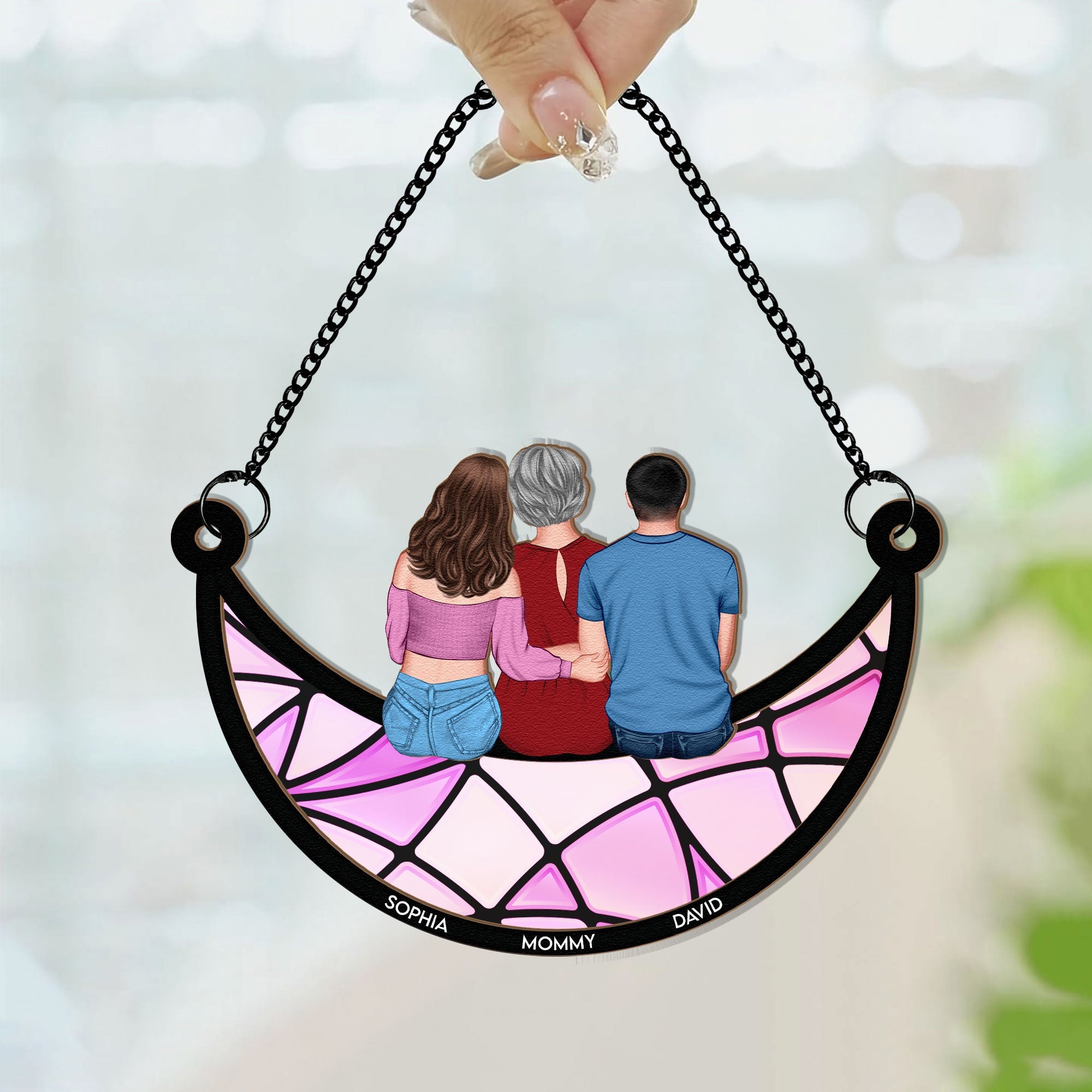 Mom & Children (Up To 10 People) - Personalized Window Hanging Suncatc – Pawesome House