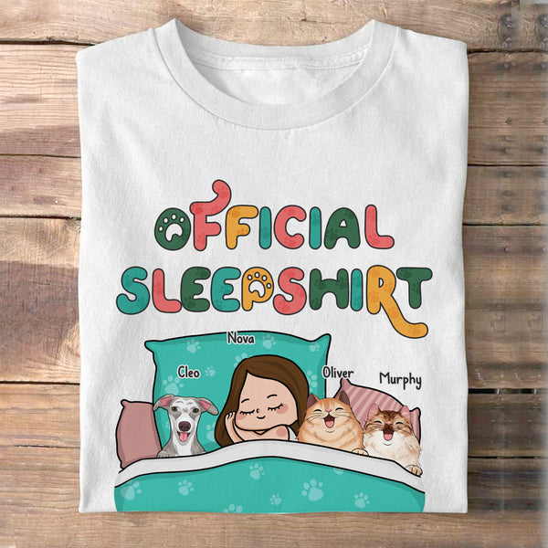 Official Sleepshirt - Gift For Pet Owners, Pet Lovers - Personalized Custom Photo Shirt