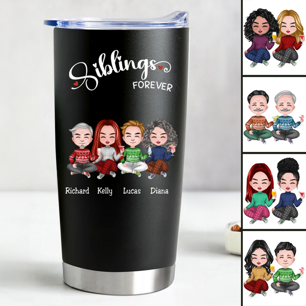 Siblings Forever - Personalized 20oz Tumbler