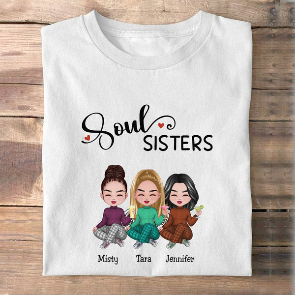 Soul Sisters - Personalized Gift for Sisters - Personalized T-Shirt