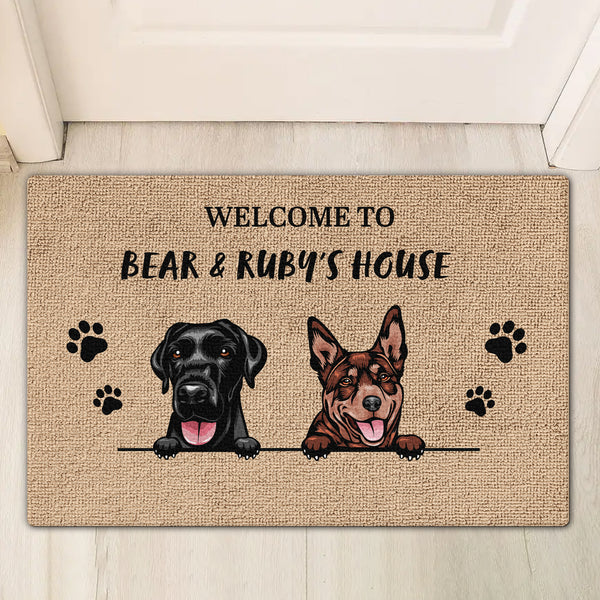 Welcome Doormat - Funny Dogs - Personalized Custom Doormat