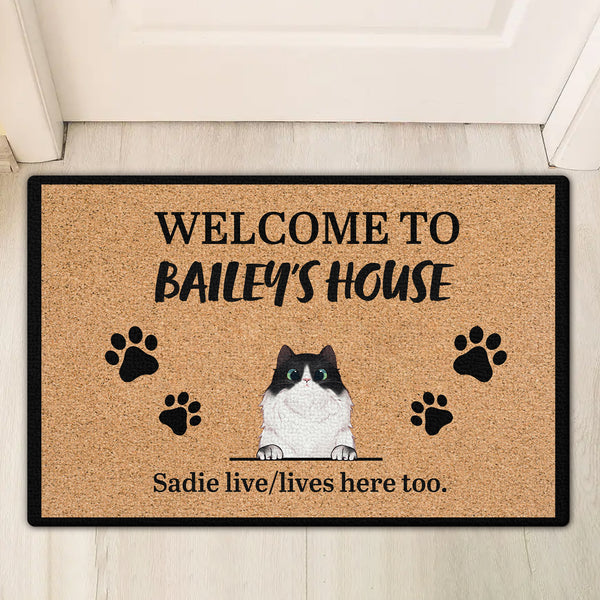 Welcome To Cats' House - Funny Cats - Personalized Custom Doormat