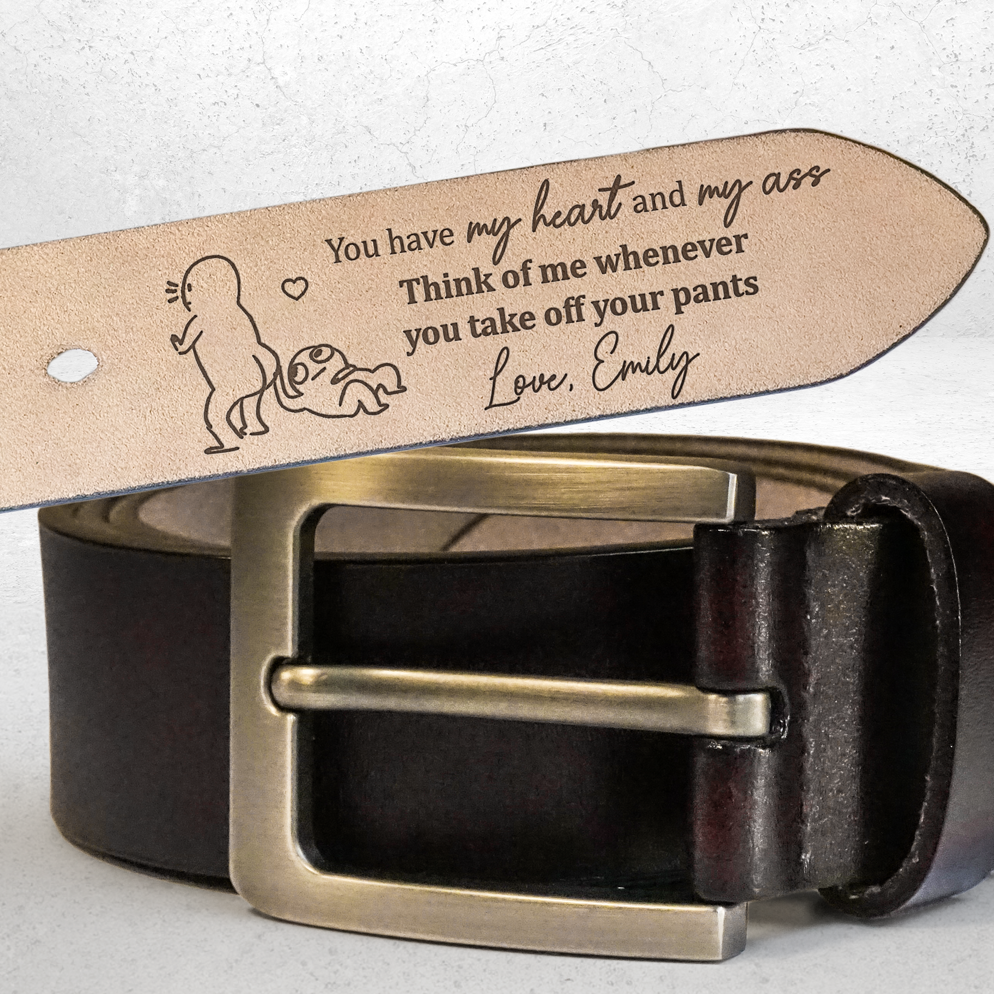 engraved belts