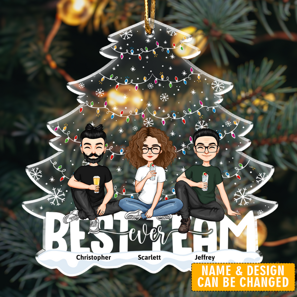 Best Team Ever Coworker Christmas - Personalized Acrylic Ornament