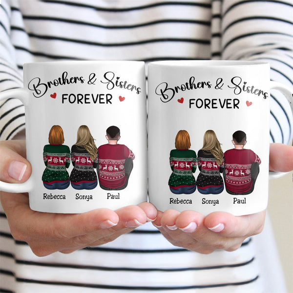 The Love Between Brothers And Sisters Is Forever - Personalized Mug - Family Gift