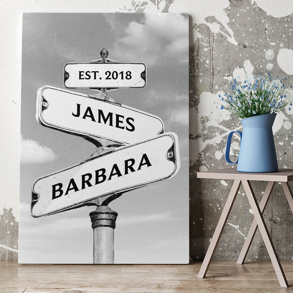 Always Beside You - Gift For Husband Wife, Anniversary - Couple Personalized Custom Canvas
