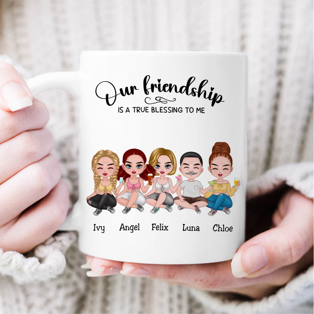 Our Friendship Is A True Blessing To Me - Personalized Mug