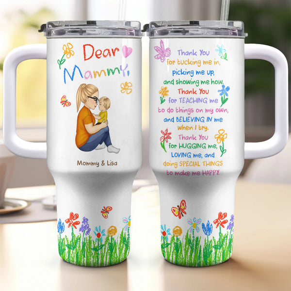 Make Me Happy - Gift For Mother - Personalized 40oz Tumbler With Straw and Lid