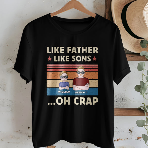Tel père tel fils - T-shirt personnalisé : Cadeau sincère pour papa et fils - Fête des pères parfaite, cadeau d'anniversaire, cadeau papa