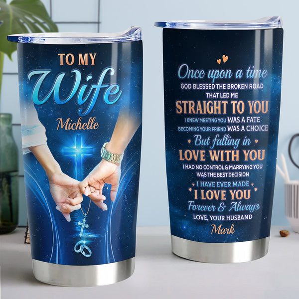 Once Upon A Time - Couple Personalized Custom 20oz Tumbler - Perfect Anniversary Gift For Husband and Wife