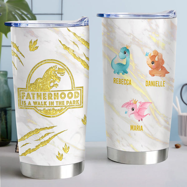 Fatherhood Is A Walk In The Park - Personalized 20oz Tumbler - Perfect Gift For Dads, Ideal for Father's Day