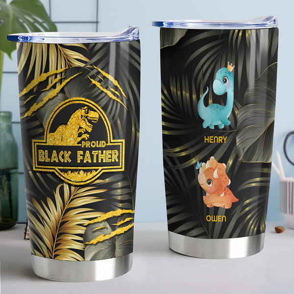 Proud Black Father - Personalized 20oz Tumbler - Gift for Dad