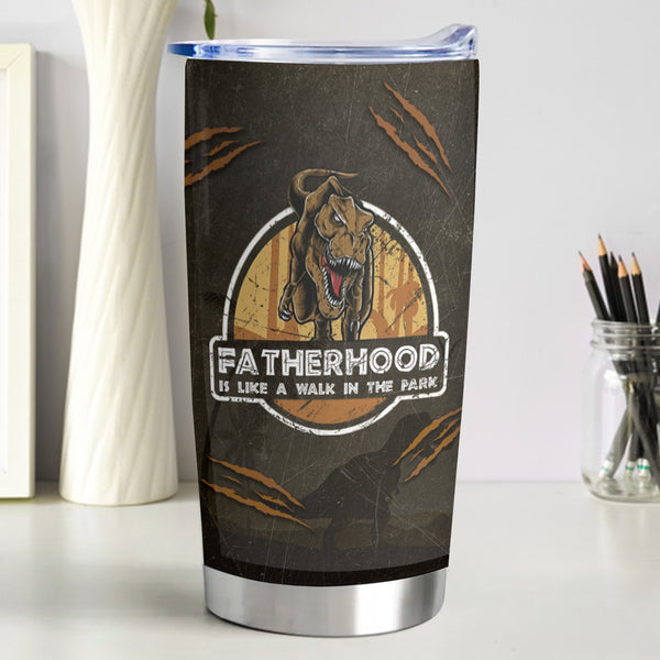Fatherhood Is Like A Walk In The Park - Personalized 20oz Tumbler - Perfect Gift For Dads, Ideal for Father's Day