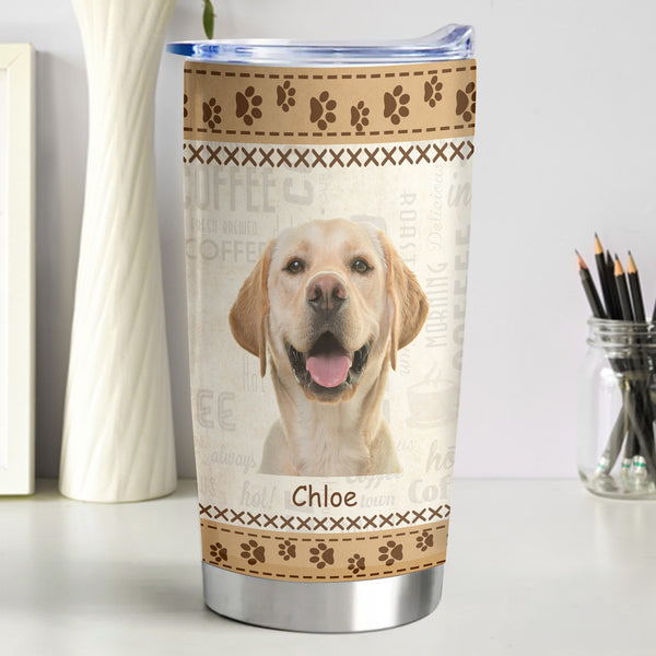 Ce n'est pas vraiment boire seul - Le cadeau parfait pour les mamans et les papas de chiens - Gobelet photo personnalisé pour chien