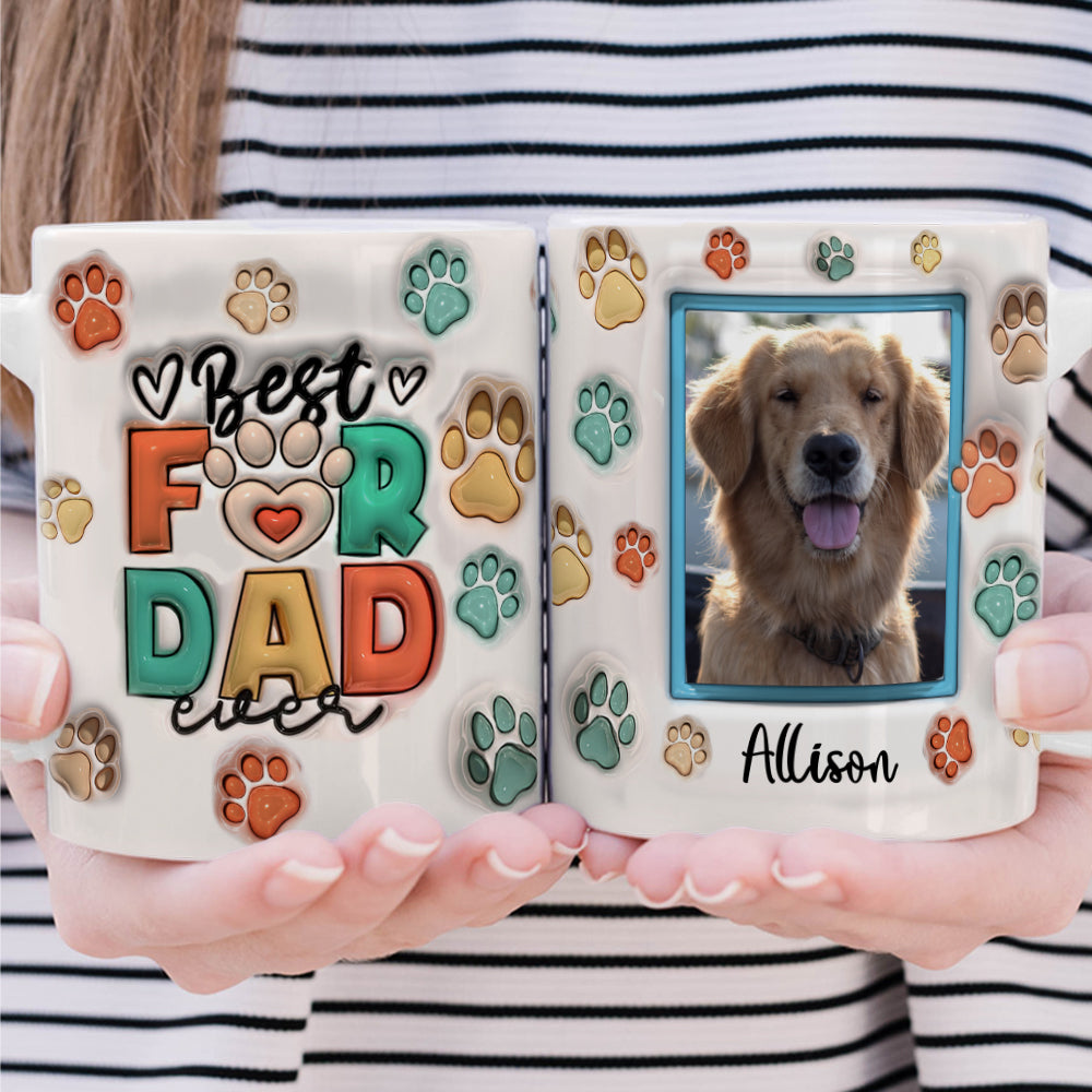 Custom Photo Dog & Cat Personalized Custom 3D Inflated Effect Printed Mug - Christmas Gift For Pet Owners, Pet Lovers