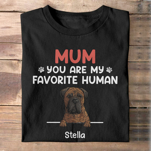 You Are My Favorite Human Dark Shirt - Personalized Shirt - Gifts For Dog Lovers