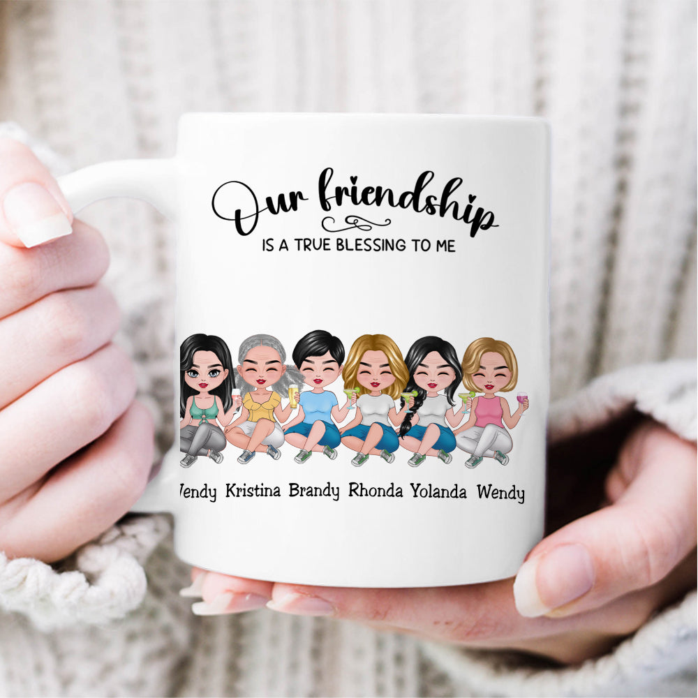 Our Friendship Is A True Blessing To Me - Personalized Mug