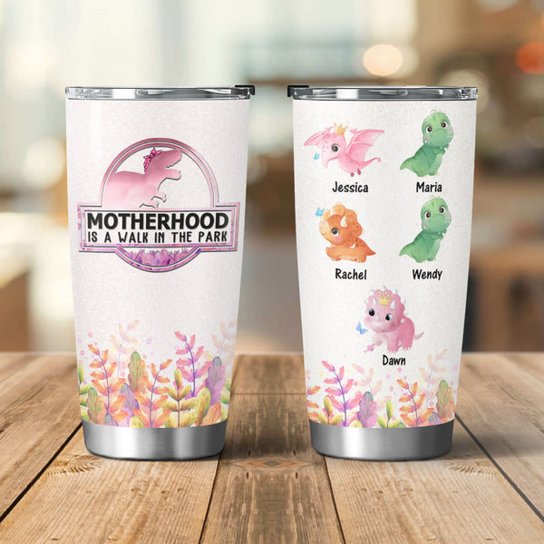 Mutterschaft ist ein Spaziergang im Park – personalisierter 20oz-Becher – perfektes Geschenk für Mütter, ideal zum Muttertag