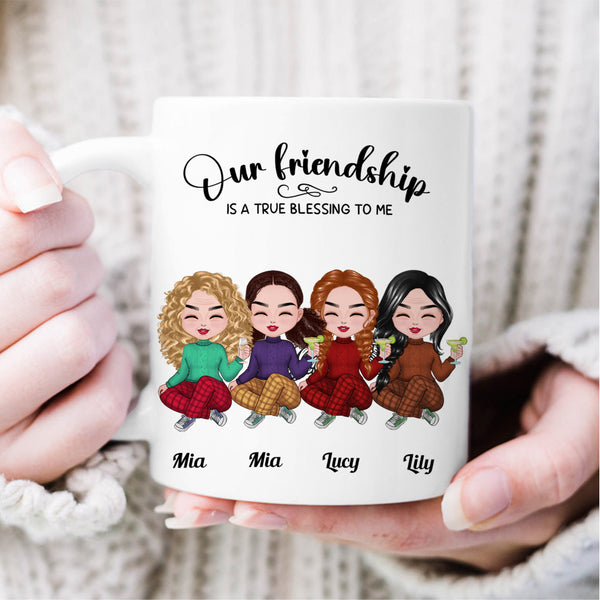 Our Friendship Is A True Blessing To Me - Personalized Custom Mug