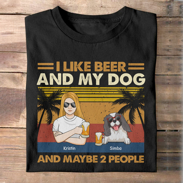 I Love Beer and My Dogs - Personalized Custom Unisex T-shirt, Hoodie, Sweatshirt - Ideal for Summer Vacation, Perfect Gift for Pet Owners and Pet Lovers