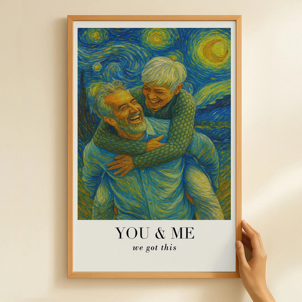 Van Gogh Wall Art You & Me We Got This - Personalized Photo Poster