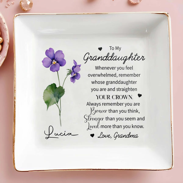 Personalized Custom Jewelry Dish, All Over Print Square Dish