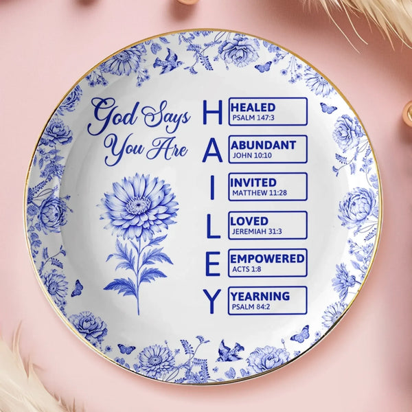 Custom Full-Print Round Jewelry Dish - Personalized Best Friend Birthday Gifts For Women, Besties, Sisters, BFF - Faith Defines You