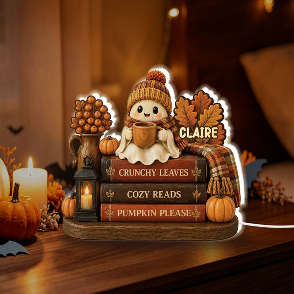 Personalized Halloween Book Light Box – Frightful Tales Gift for Book Lovers - Pawesome House