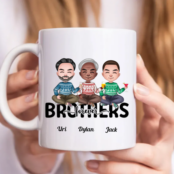 Brothers Forever - Personalized Custom Mug